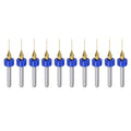 uxcell 10pcs PCB Drill Bits 1/8" Shank 0.5mm Titanium Coated Carbide Micro Twist Mini Drill Bits Set Rotary Drilling Tool for Print Circuit Board Jewelry CNC Engraving - size: 0.5mm