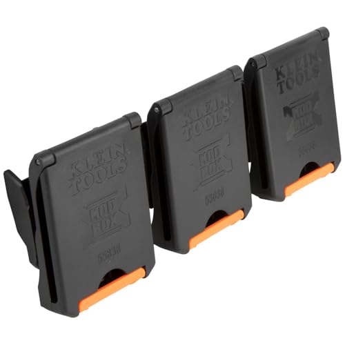 Klein Tools MODbox Tool Pouch, 9-Pocket Electrician Parts Pouch - size: Pouch Clips 3-Pack