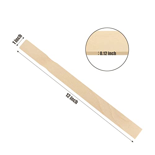 100 Pack Wooden Stir Sticks, 12 Inch Mixing Sticks - Garden and Library Markers, Paint Stirrers