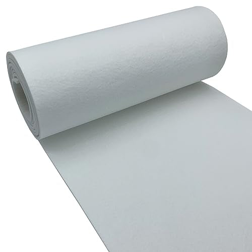 aufodara Felt Fabric 11.8 x 98.4 inch Craft Felt Fabric Roll, Felt 3mm Thick for Felt Table Mats DIY Arts & Crafts Patchwork Sewing Decorations (White) - color: White