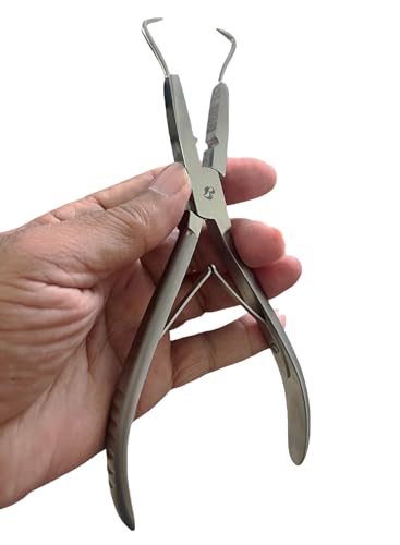 Microlink Hair Extension Pliers – Multi-function Stainless Steel Professional Tool for Nano & Microlink Bead Application, Opening & Tightening – Salon & DIY Ergonomic Grip by MIRACLE - size: Extra Large