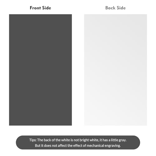 Laser Engraving Blank Gray ABS Double Color Plastic Sheet (Gray) - color: Gray