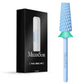 MelodySusie Professional 5 in 1 Nail Drill Bits, 3/32'' Carbide Tungsten Multi-function Bits, Suitable for Manicure Pedicure Cuticle Gel Polishing, Technicians Bits, Light Blue, Series Bit-M, C - color: Light Blue, size: Coarse-C