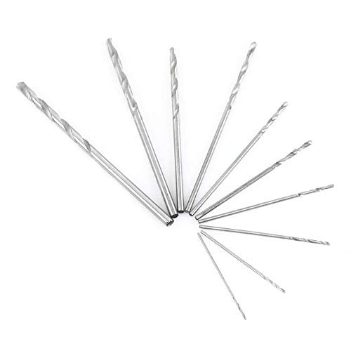 Precision Pin Vise Hand Drill with 10Pcs HSS Drill Bits Set 0.5-2mm Mini Hand Drill Tool Kit for Jewelry Making Model Building Craft Projects