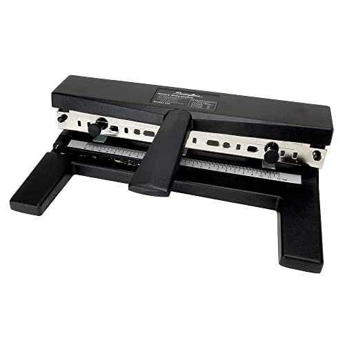 Swingline 3 Hole Punch Heavy Duty, 40 Sheet Capacity Three Hole Puncher 3 Ring, Adjustable 2-7 Hole Paper Punch, Black (74440) - size: 2-7 Hole
