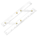 QWORK Parallel Ruler with Clear Markings, 12 in Navigation Plotting Tool, Clear Scale Nautical Plotter, Mapping Points to Pull Parallel Ruler