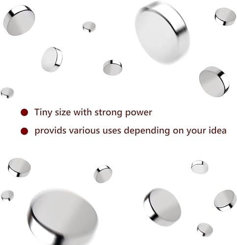 rhinocats 100Pcs Small Strong Magnets，10x2mm Mini Round Rare Earth Magnets for Office, DIY,Fridge, Crafts and Science - size: 10x2mm - 100Pcs