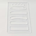 6 in1 Board Handle Router Template for Woodworking 1/4'' Thick DIY Router Template Grab Handle Acrylic Inlay Template Decorative Guide, Transparent