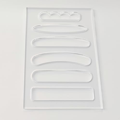 6 in1 Board Handle Router Template for Woodworking 1/4'' Thick DIY Router Template Grab Handle Acrylic Inlay Template Decorative Guide, Transparent