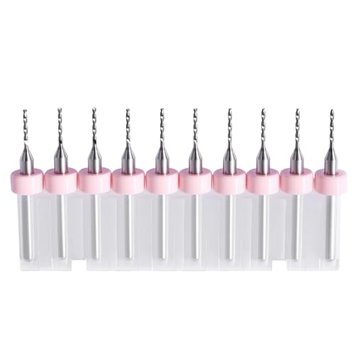 10PCS 1.0mm Tungsten Carbide Shank Micro Drill Bits for PCB - size: 1.0mm (CED)
