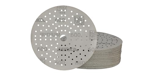 Mirka Iridium 6 Inch 600 Grit Premium Ceramic Blend Sanding Discs, 50 Pack - size: Grit 600