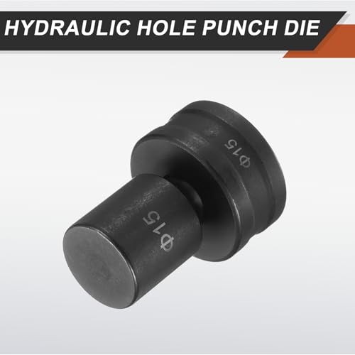 HARFINGTON Hydraulic Hole Punch Die Φ15mm Round Hole 40Cr Steel Electric Punching Kit for CH70 Electric Punching Machine, Black - size: Φ15mm