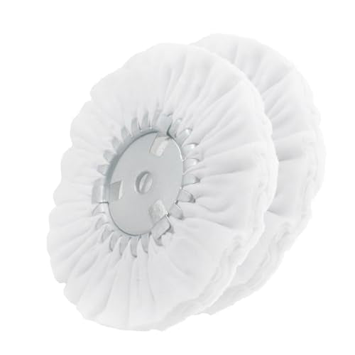 2 Pcs 8" White Flannelette Airway Buffing Wheel - style: 8'' Flannelette Airway Wheel