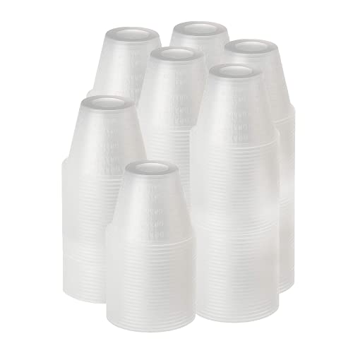 [300 Count - 1 oz.] Perfect Stix Disposable Graduated Plastic Medicine Cups - For Mixed Pills, Medication Measuring, Resin Mixing, Mouthwash