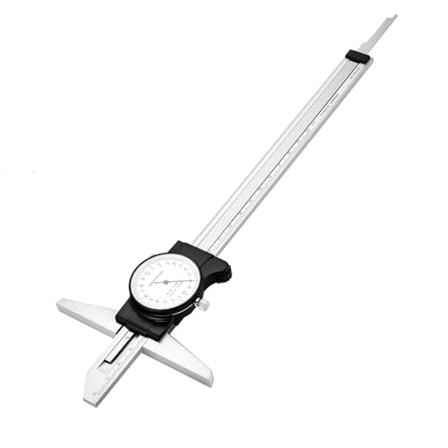 Depth Calipers with Gauge 0-150/200mm 0.02mm Precision Shockproof Four-use Measuring Tool (Mechanical/Automotive Repair)，DRINYOUNG (0-200 mm (Depth dial Caliper)) - size: 0-8" (Depth Dial Caliper)
