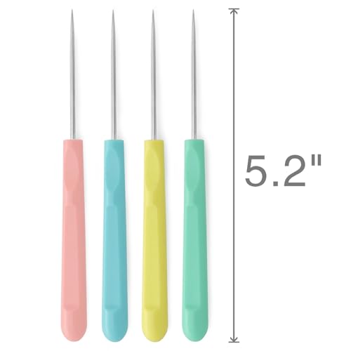 4Pcs Sugar Stir Needle Scriber Needle Cookie Decorating Supplies Tool 5.2"
