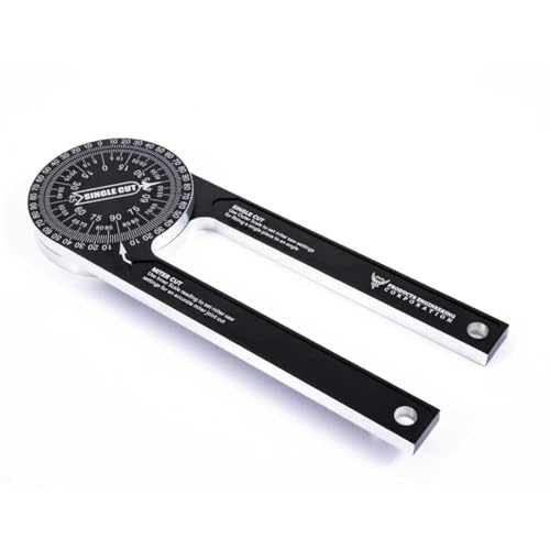 PEC Tools 7.25 Inch Aluminum Miter Saw Protractor With Laser-Engraved Scales - Professional Angle Finder