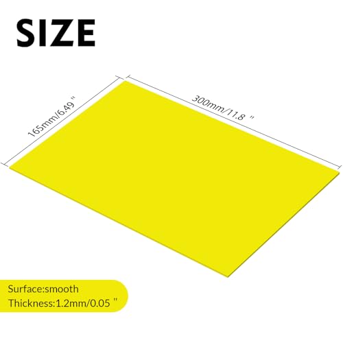 Laser Engraving Blank ABS Double Color Plastic Sheet (Yellow) - color: Yellow