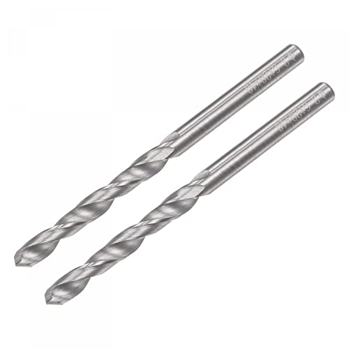 uxcell Solid Carbide Drill Bits, 2.6mm C2/K20 Tungsten Carbide Jobber Drill Bits Straight Shank Drilling Tool for Stainless Steel Aluminum Iron Metal Plastic 2pcs - size: 2.6mm
