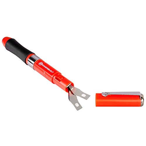 Powerbuilt Hobby Knife with Retractable Twist Blade – Includes 3 Blades, Onboard Storage, Pocket Clip – Compatible with #11 Replacement Blades – 240040