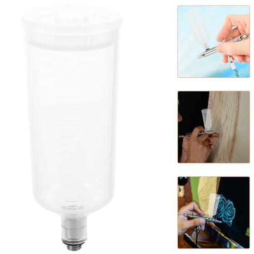 White 40cc Plastic Airbrush Replacement Cup for Model Painting Projects - size: 8.7X3.50X3.50CM