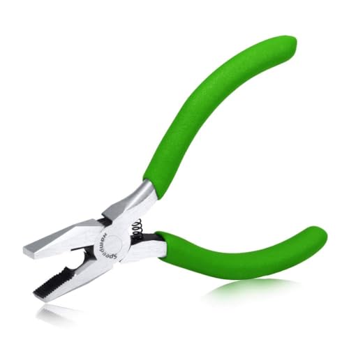 SPEEDWOX Mini Lineman's Pliers with Cutter, Serrated Jaw for Jewelry Craft - style: Lineman's Clamp