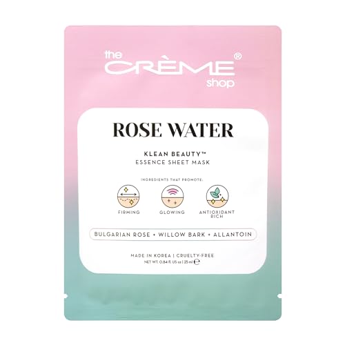 The Crème Shop Klean Beauty Essence Sheet Mask (Rose Water/Set of 5)