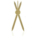 Brow Measuring Tool for Mapping, Stainless Steel Compass Eyebrow Ruler for Microblading Eyeliner Semi Permanent Makeup (Golden) - color: Golden