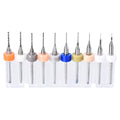 uxcell PCB Drill Bits 0.15mm-1.0mm Tungsten Carbide Rotary Tool Jewelry CNC Engraving Print Circuit Board Micro Drill Bits 1/8 Inch Shank 1 Set (10 Pcs)