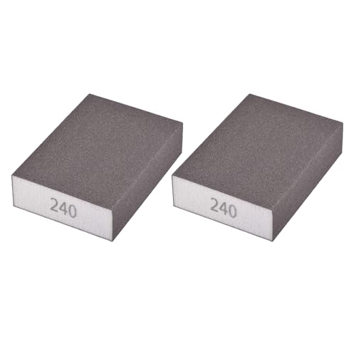 2Pcs 240Grit Sanding Sponges, Wet Dry Sanding Blocks - size: 240Grit