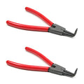 Utoolmart External Retaining Ring Pliers 7 Inch 90 Degree Bent Snap Ring Pliers Precision Circlip Pliers 2Pcs - color: 2pcs, size: External Bent Jaw