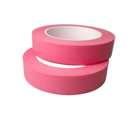 Pink Masking Tape, 1 Inch x 55 Yards, 2 Rolls - color: Pink