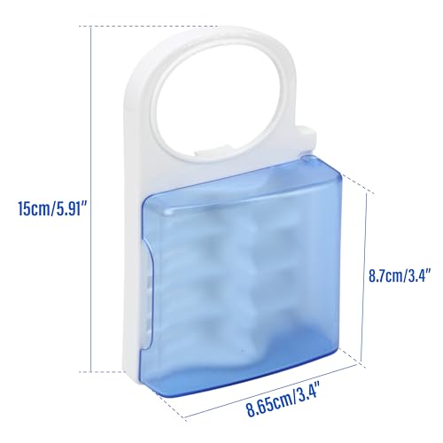 Brush Head Holder Compatible with Braun Oral B, Electric Toothbrush Head Holder Stand, Unique Blue Bracket Base, 4-Slot Display Rack, Portable Countertop Bathroom Organizer with Brush Storage Cover