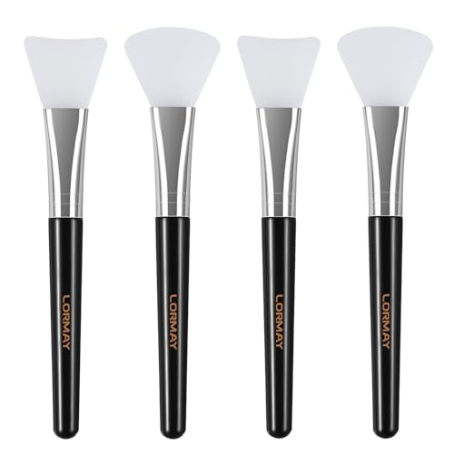 LORMAY 4 Pcs Silicone Face Mask Brush for Facial Mud Clay Jelly Mask - size: 4 Count (Pack of 1)