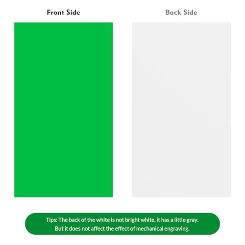 Laser Engraving Blank Green ABS Double Color Plastic Sheet (Green) - color: Green