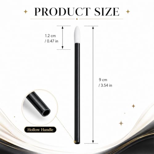 G2PLUS 100PCS Disposable Lip Gloss Applicators, Lipstick Brushes and Wands - color: Black