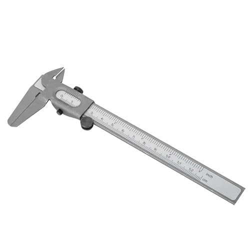 Manual Vernier Caliper Measuring Tool Micrometer Gauge Metal 5 Inch for Dimensional Measurement Machining Woodworking Engineering