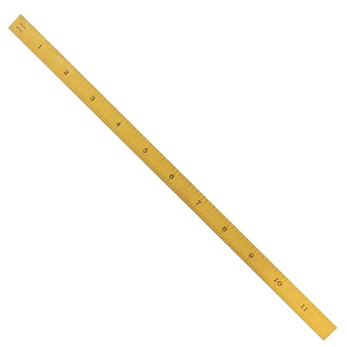 PEC Tools 12" TiN Coated Metal Ruler, Flexible, 4R Graduation, Long-Wearing - color: TiN Coating-Flexible, size: 12"