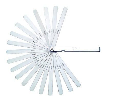 Mitutoyo 184-307S .03-.5mm Thickness Gage with 100mm Blade Length - size: 0.03-0.5mm Thickness, 100mm Length, 13 Leaves