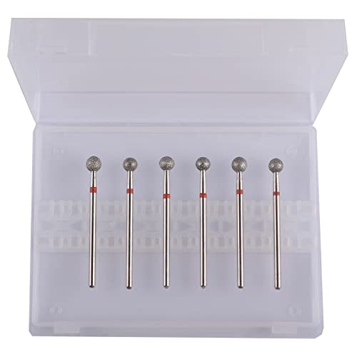 6pcs Pro Diamond Ball Bits,Cuticle Drill Bit Set for Russian Manicure,3/32 Shank efile Bit (φ5.0mm) - size: 1 Count (Pack of 1)