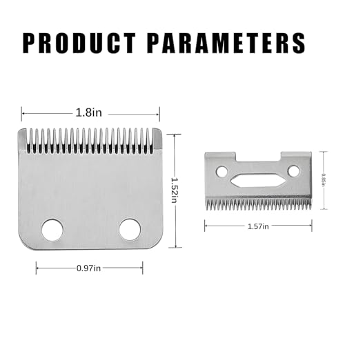 2Pack Hair Replacement 1045 Blades Set Compatible with Wahl Trimmers 9100, 9200, 9400, 9600, 9700, 8640-500, 8645-500, 8643-500, M/C, S/C,79470