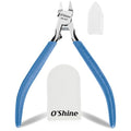 O'Shine Ultimate Single-Edged Sprue Cutter, Super Thin Blade Gundam Gunpla Model Nipper, Precision Plastic Kit Hobby Flush Snips, Deluxe Leather & Plastic Sheaths Included - color: Blue
