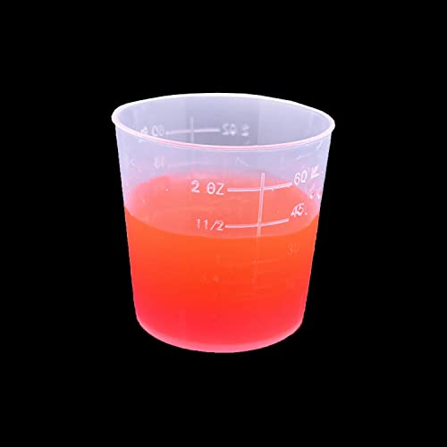30 Pcs Plastic Graduated Cups, 60ml/2oz Clear Scale Cups