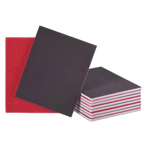 10Pcs 1200-1500Grit Sanding Sponges, 5.5x4.5In Hook & Loop Black - size: 1200-1500 Grit