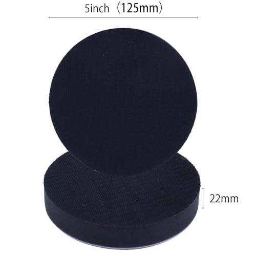 5 Inch Hook and Loop Soft Sponge Cushion Interface Buffer Pad, Soft Density Sanding Pads Sander Cushion Buffer Backing Pad for Automotive Woodworking Polishing, 6 Pack