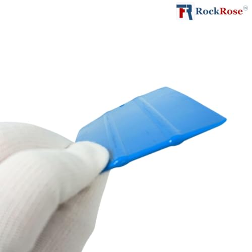 Flexible Plastic Scraper Vinyl Wrap Blue Squeegee Window Tint Film Tool Kit for Car Wrapping, Tinting, Wallpaper Decals - 4-inch (5 pk) - color: Blue-2, size: 5