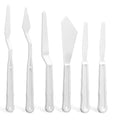 6Pcs Plastic Spatula Palette Knives, Palette Knife Set Thin and Flexible Art Knife Tools Pallet Knife for Acrylic Paint Painting Knife Mixing,Spreading,Scratching,Layering Colors,Watercolor Painting