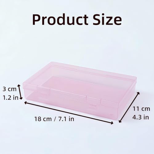 4-Pack Pink Plastic Boxes with Lids for Model Parts - color: Pink