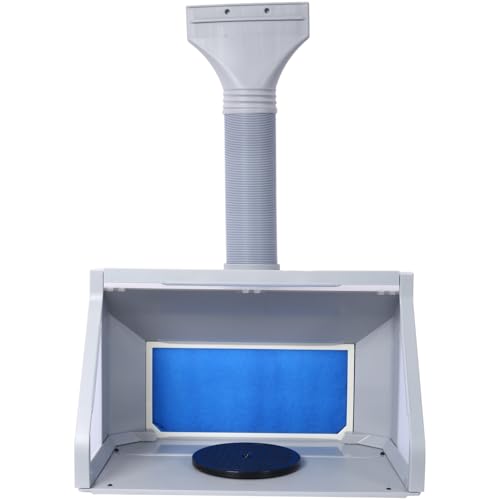 Portable Airbrush Paint Spray Booth Kit with Foldable Design and Lighted Work Area