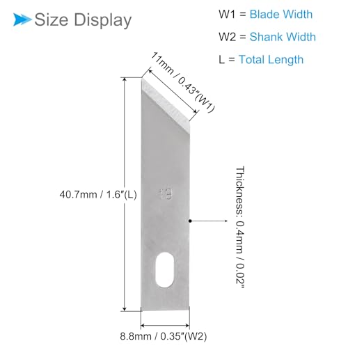 Craft Hobby Blades, #19 Manganese Steel Replacement Cutting Carving Blade Refill Hobby Knife Blades Set with Storage Case - (Applications: for Art Scrapbooking DIY), 40-Pieces